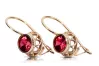 Vintage Earrings Ruby Original Vintage 14K Rose Gold vec117r