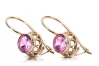 Vintage craft Earrings Amethyst Original Vintage 14K Rose Gold vec117r