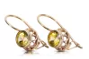 Earrings Yellow Peridot Original Vintage 14K Rose Gold Vintage craft vec117r