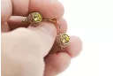 Серьги Винтаж украшения Желтый перидот Оригинальное винтажное розовое золото 14 карат vec117r Серьги Винтаж украшения Желтый перидот Оригинальное винтажное розовое золото 14 карат vec117r