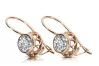 Original Vintage 14K Rose Gold Zircon Earrings Vintage Jewlery vec117r