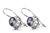 Silver 925 Alexandrite earrings vec117s Russian Soviet Vintage style
