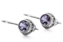 Silver 925 Alexandrite earrings vec117s Russian Soviet Vintage style