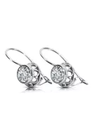 Argent sterling 925 Réglage Des boucles d'oreilles Vintage vec117s