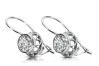 Sterling silver 925 Setting Earrings Vintage Jewlery vec117s