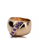 Russische Sowjetrose 14k 585 gold Alexandrite Ruby Emerald Saphir Zircon Ring vrc078
