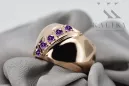 Russian Soviet rose 14k 585 gold Alexandrite Ruby Emerald Sapphire Zircon ring  vrc078