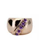 Russian Soviet rose 14k 585 gold Alexandrite Ruby Emerald Sapphire Zircon ring  vrc078