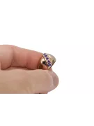 Russian Soviet rose 14k 585 gold Alexandrite Ruby Emerald Sapphire Zircon ring  vrc078