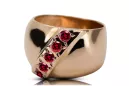 Каблучка Рубін Оригінальне вінтажне рожеве золото 14 карат Вінтаж прикраси vrc036r