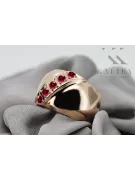 Oro rosa antiguo original de 14k Rubí Anillo Vintage vrc036r