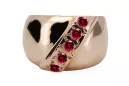 Original vintage din aur roz de 14k Rubin Inel Stil Vintage vrc036r