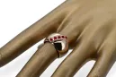 Oro rosa antiguo original de 14k Rubí Anillo Vintage vrc036r