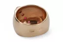 Oro rosa antiguo original de 14k Rubí Anillo Vintage vrc036r