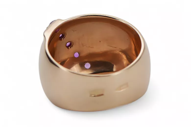 Amethyst Original Vintage 14K Rose Gold Ring Vintage style vrc036r