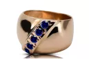 Or rose 14 carats vintage d'origine Saphir Anneau Bijoux vintage vrc036r