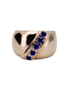 Or rose 14 carats vintage d'origine Saphir Anneau Bijoux vintage vrc036r