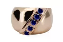 Or rose 14 carats vintage d'origine Saphir Anneau Bijoux vintage vrc036r