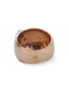 Zafiro Oro rosa antiguo original de 14k Anillo Artesanía vintage vrc036r