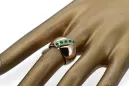 Anillo Estilo vintage Esmeralda Oro rosa antiguo original de 14k vrc036r