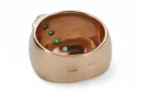 Anillo Estilo vintage Esmeralda Oro rosa antiguo original de 14k vrc036r