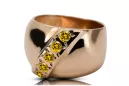 Vintage Jewlery Ring Yellow Peridot Original Vintage 14K Rose Gold vrc036r