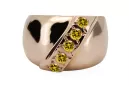 Peridot galben Original vintage din aur roz de 14k Inel Stil Vintage vrc036r