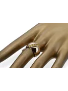 Žiedas Geltonasis peridotas Originalus 14k rožinio aukso vintage Vintažiniai papuošalai vrc036r