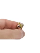 Anillo Artesanía vintage Peridoto amarillo Oro rosa antiguo original de 14k vrc036r