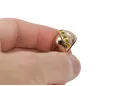 Винтидж стил Пръстен Жълт перидот Оригинално ретро 14k розово злато vrc036r