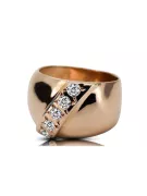 Zircon Original vintage din aur roz de 14k Inel Vintage bijuterii vrc036r