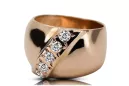 Zircon Original vintage din aur roz de 14k Inel Vintage bijuterii vrc036r