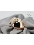 Cyrkonia Oryginalny wyrób Vintage 14k z różowego złota Pierścionek Vintage Biżuteria vrc036r