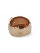 Anillo Circón Oro rosa antiguo original de 14k Joyería vintage vrc036r