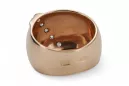 Anillo Circón Oro rosa antiguo original de 14k Joyería vintage vrc036r