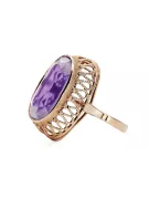 Russische sowjetische Rose 14 Karat 585 Gold Alexandrit Rubin Smaragd Saphir Zirkon Ring vrc014