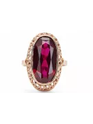 Vintage Inel Rubin Original vintage din aur roz de 14k vrc129r