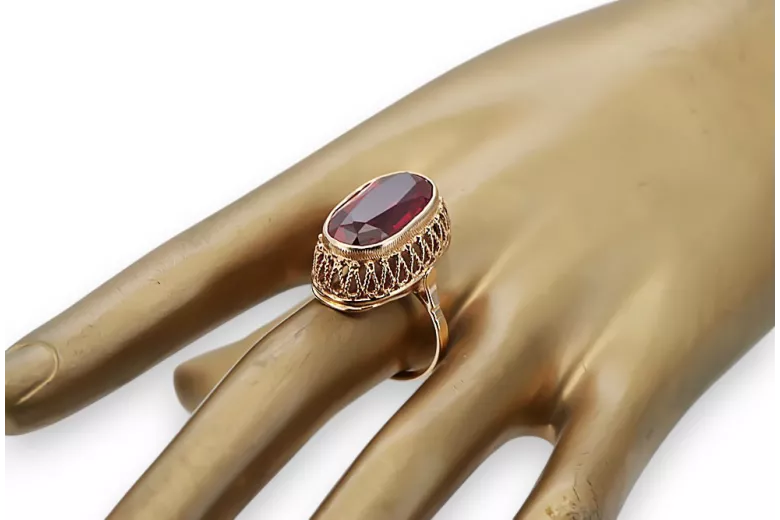 Vintage Inel Rubin Original vintage din aur roz de 14k vrc129r