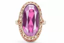Original vintage din aur roz de 14k Ametist Inel Vintage bijuterii vrc129r