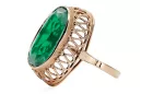 Originales Vintage-Roségold aus 14 Karat Smaragd Ring Vintage Schmuck vrc129r