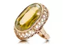 Ring Yellow Peridot Original Vintage 14K Rose Gold Vintage craft vrc129r
