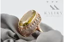 Pierścionek Żółty Perydot Oryginalny wyrób Vintage 14k z różowego złota Styl Vintage vrc129r