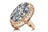 Ring Zircon Original Vintage 14K Rose Gold Vintage craft vrc129r