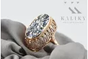 Or rose 14 carats vintage d'origine Zircon Anneau Artisanat vintage vrc129r