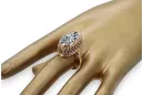 Original vintage din aur roz de 14k Zircon Inel Vintage Craft  vrc129r