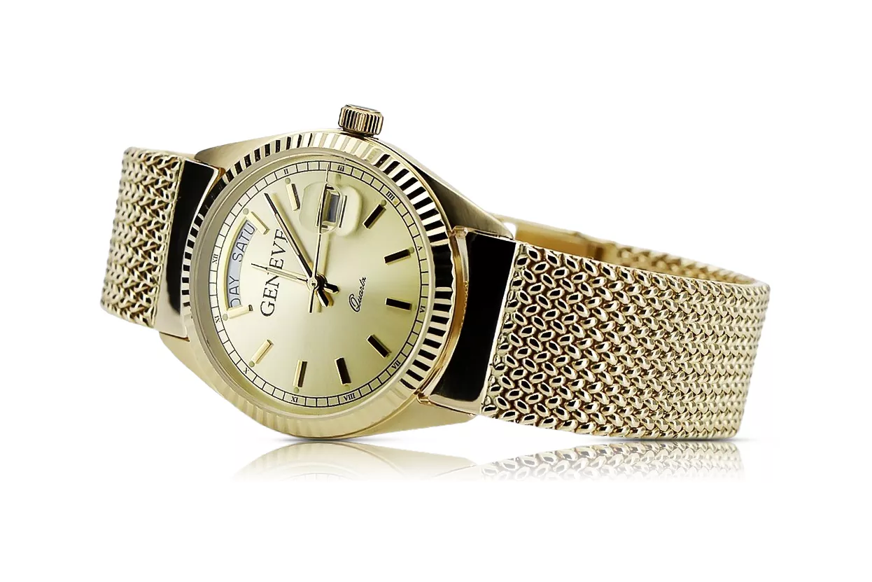 Reloj de oro Geneve ★ https://zlotychlopak.pl/es/ ★ Pureza de oro 585 333 ¡Precio bajo!