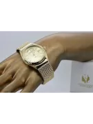 Gold men's watch Geneve ★ zlotychlopak.pl ★ Gold purity 585 333 Low Price!