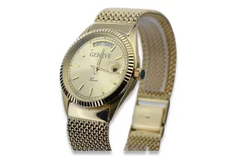 copy of Χρυσό ανδρικό ρολόι με μπρασελέ unisex 14k 585 Geneve mw013ydg&mbw014yo