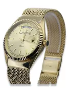 Gold bărbați ceas Geneve ★ Zlotychlopak.pl ★ Puritate de aur 585 333 Preț scăzut!
