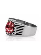Ring Vintage Schmuck Rubinrot Sterling Silber 925 vrc007s